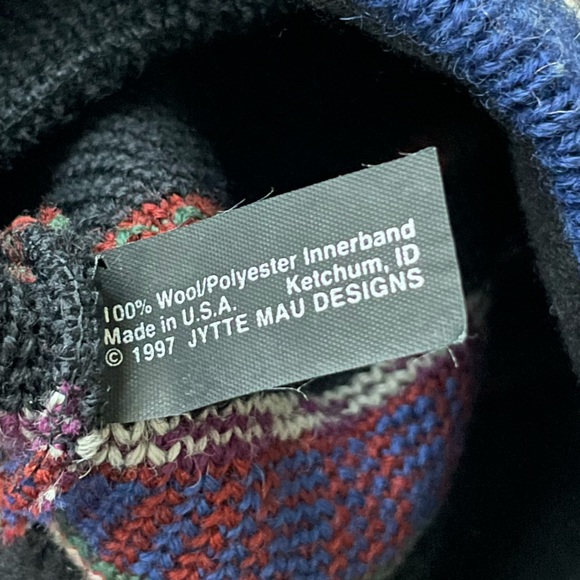 Vintage Jytte Mau Designs Adult Winter Hat 100% Wool Made In USA 1997 - Picture 4 of 4